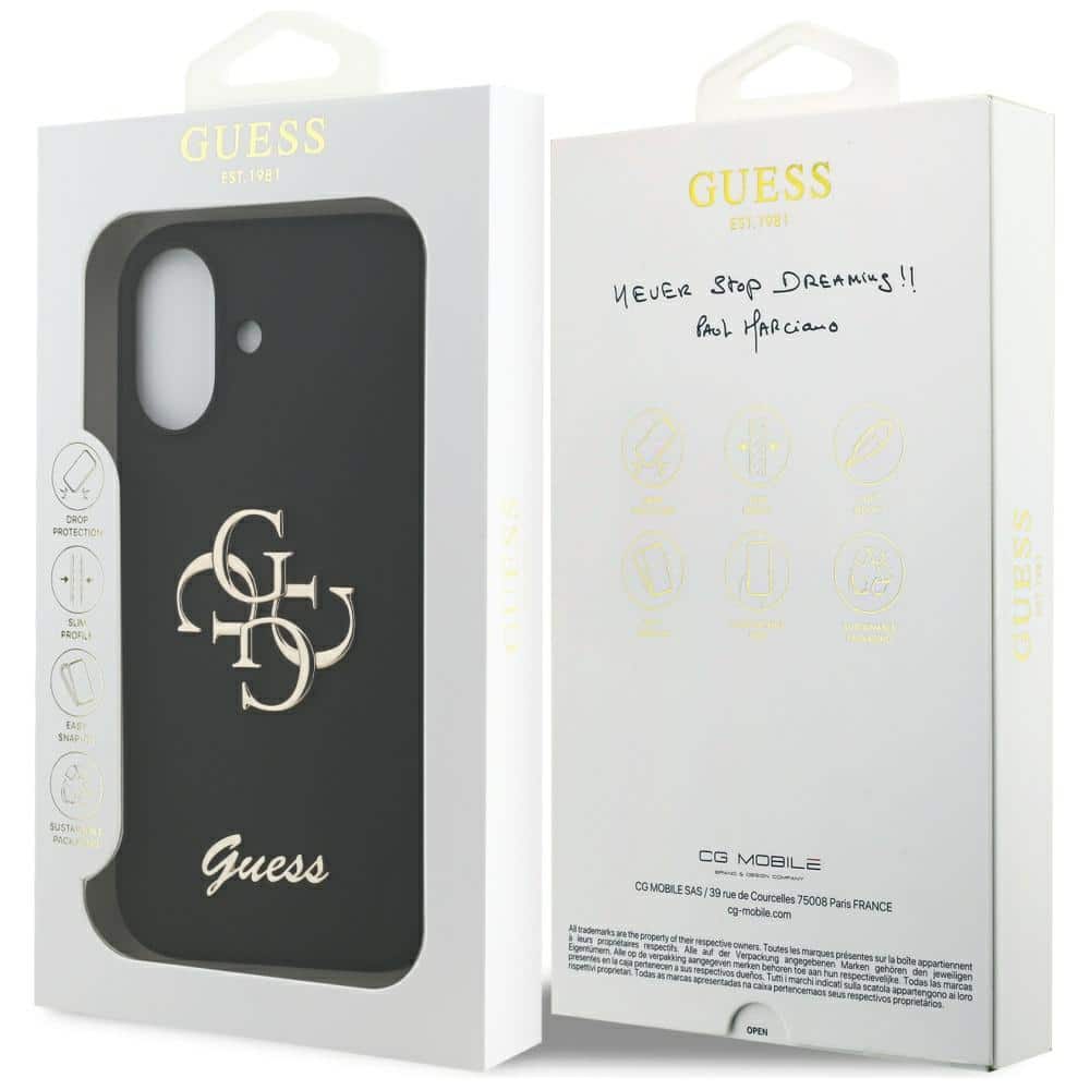Guess Θήκη Από Σιλικόνη Big 4g Script Για iPhone 17 Μαύρη - Image 8