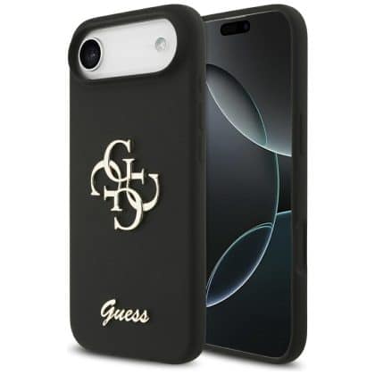 Θήκη Guess Silicone Big 4g Script Για iPhone Air Μαύρη