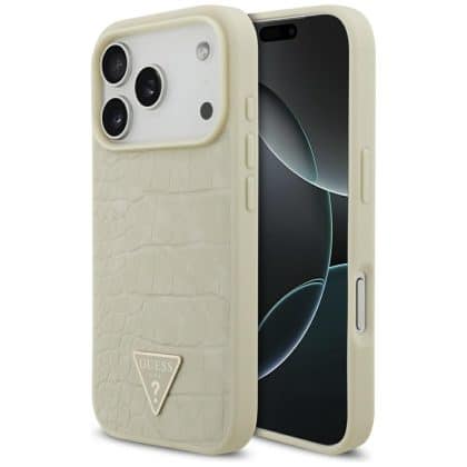 Guess Croco Triangle Logo Θήκη Magsafe Για iPhone 17 Pro Χρυσό