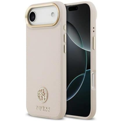 Guess Grained Strass Logo MagSafe - θήκη για Apple iPhone Air - Ροζ