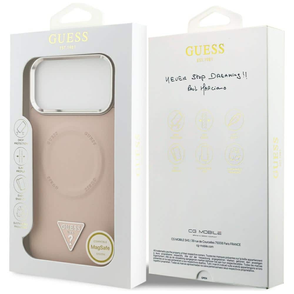 Guess Triangle Logo MagSafe - θήκη για Apple iPhone 17 Pro Max - Ροζ - Image 8