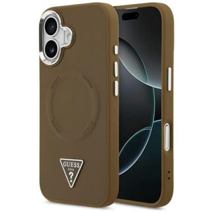 Θήκη Magsafe Guess Triangle Logo Για iPhone 17 Καφέ