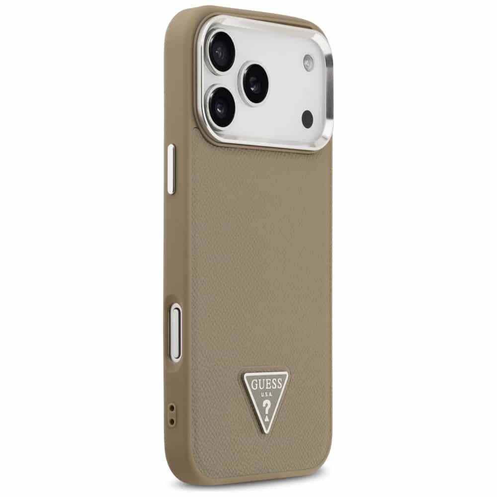 Θήκη Guess Grained Triangle Logo Magsafe Για iPhone 17 Pro Max Καφέ - Image 4