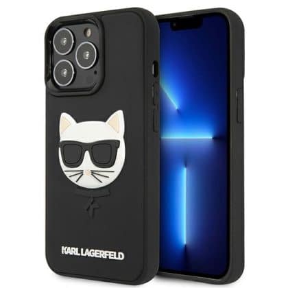 Karl Lagerfeld 3D Rubber Choupette - θήκη για Apple iPhone 13 Pro / - Μαύρο