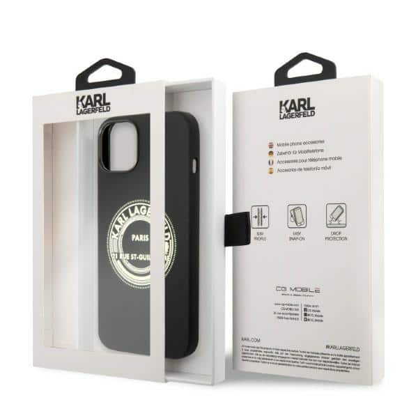 Karl Lagerfeld Σιλικόνη RSG - θήκη για Apple iPhone 14 Plus / 15 - Μαύρο - Image 8