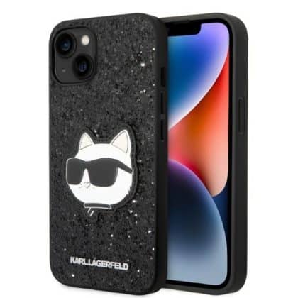 Karl Lagerfeld Glitter Choupette - θήκη για Apple iPhone 14 Plus / 15 - Μαύρο