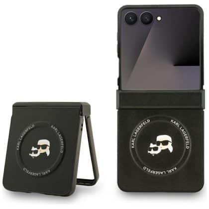 Karl Lagerfeld Karl & Choupette - θήκη για Samsung Galaxy Z Flip7 - Μαύρο