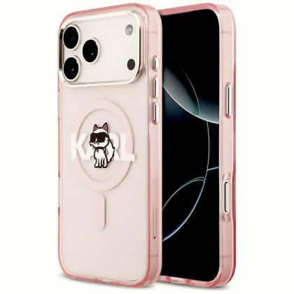 Karl Lagerfeld IML Choupette Sketch Logo MagSafe - θήκη για Apple iPhone 17 Pro Max - Ροζ