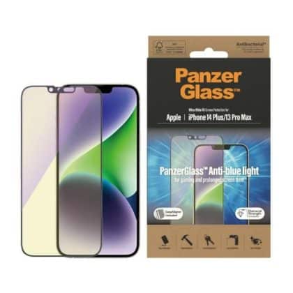 Panzerglass Ultra-Wide Fit Αντιμπλέ Φωτός Για iPhone 14 Plus / 13 Pro Max 6,7" Με Easyaligner Και Αντιβακτηριακή Προστασία 2793