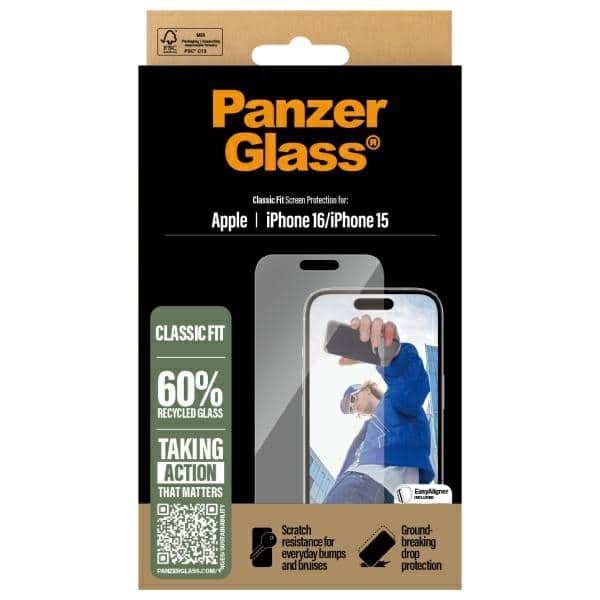 Panzerglass Προστατευτική Γυάλινη Επιφάνεια Για iPhone 16 6.1" Classic Fit 2873 - Image 4