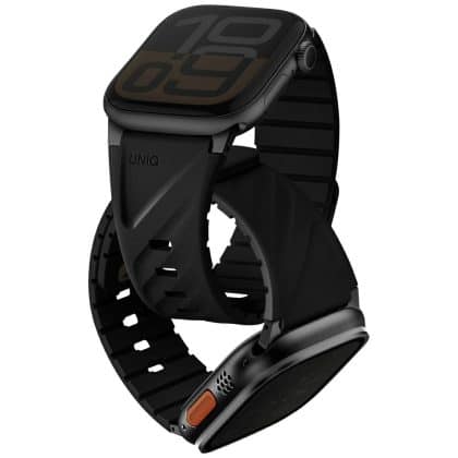 Λουράκι Uniq Fluo Για Apple Watch 49/46/45/44/42/41/40mm Με Μαγνητική Σύνδεση - Μαύρο