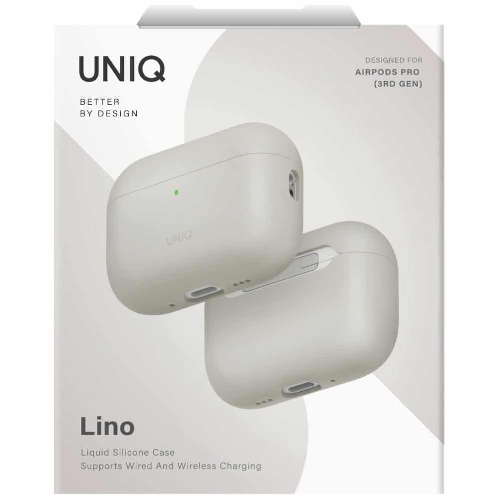 Θήκη Uniq Lino Για Airpods Pro 3ης Γενιάς - Σιλικόνη Μπεζ - Image 6