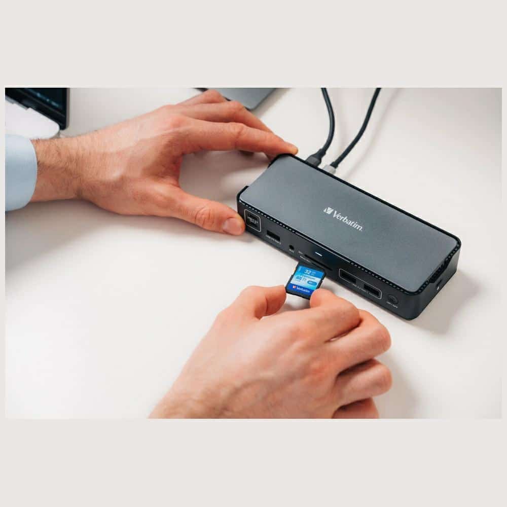 Verbatim Pro Docking Station 15-In-1 Με 2xhdmi, 1xrj45, 4xusb-A, 4xusb-C, 1xsd, 1xmicrosd, 1xaudio - Image 3