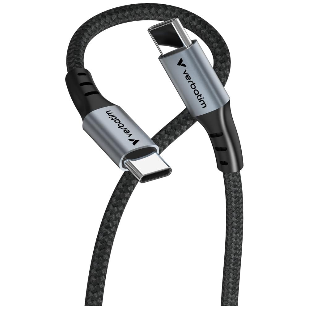 Verbatim Καλώδιο Συγχρονισμού Και Φόρτισης USB-C Σε USB-C Qc Pd 60w 120cm Μαύρο 31845 - Image 2