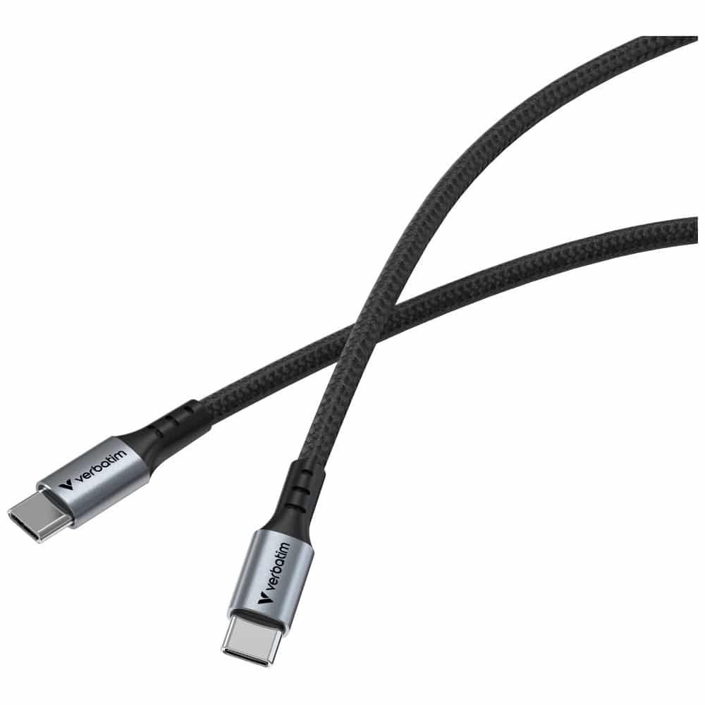 Verbatim Καλώδιο Συγχρονισμού Και Φόρτισης USB-C Σε USB-C Qc Pd 60w 120cm Μαύρο 31845 - Image 3