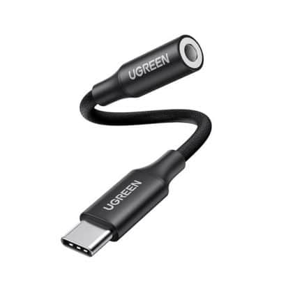 USB-C To 3.5mm Audio Adapter Ugreen Av161, Black