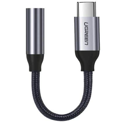 USB-C To 3.5mm Audio Adapter Ugreen Av142, Grey