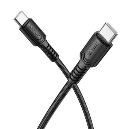 USB-C To USB-C Καλώδιο Borofone Bx116 Certain, 60w, 3a, 1m, Black