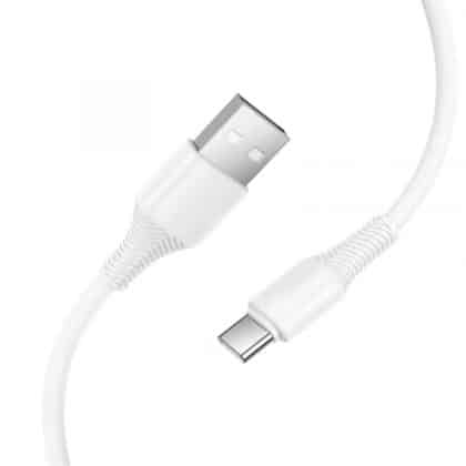 USB-A To USB-C Καλώδιο Hoco X120, 60w, 3a, 1m, White