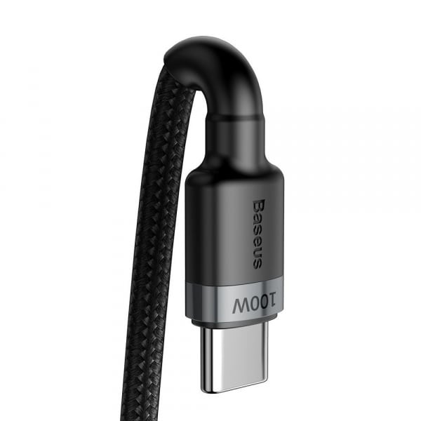 USB-C To USB-C Καλώδιο Baseus Cafule, 100w, 5a, 2m, Grey Catklf-Alg1 - Image 2