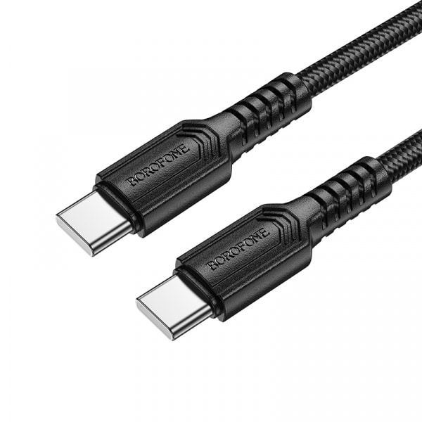 USB-C To USB-C Καλώδιο Borofone Bx116 Certain, 60w, 3a, 1m, Black - Image 2