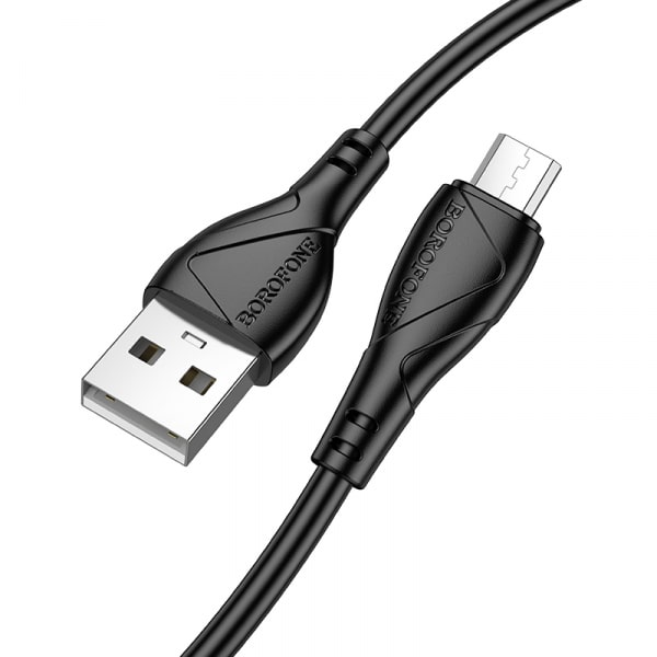 USB-A To Microusb Καλώδιο Borofone Bx121 Energy, 18w, 2.4a, 1m, Black - Image 2