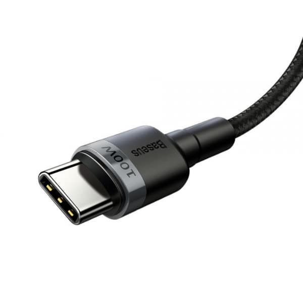 USB-C To USB-C Καλώδιο Baseus Cafule, 100w, 5a, 2m, Grey Catklf-Alg1 - Image 3