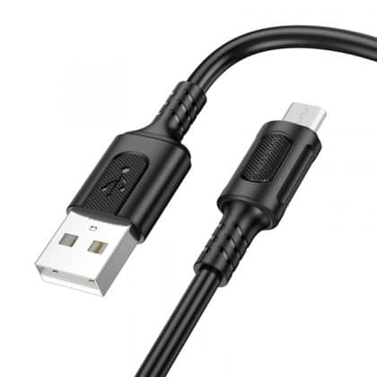 USB-A To Microusb Καλώδιο Borofone Bx111 Feliz, 18w, 2a, 1m, Black