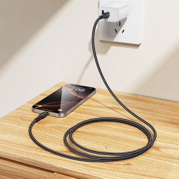 USB-C To USB-C Καλώδιο Borofone Bx116 Certain, 60w, 3a, 1m, Black - Image 3