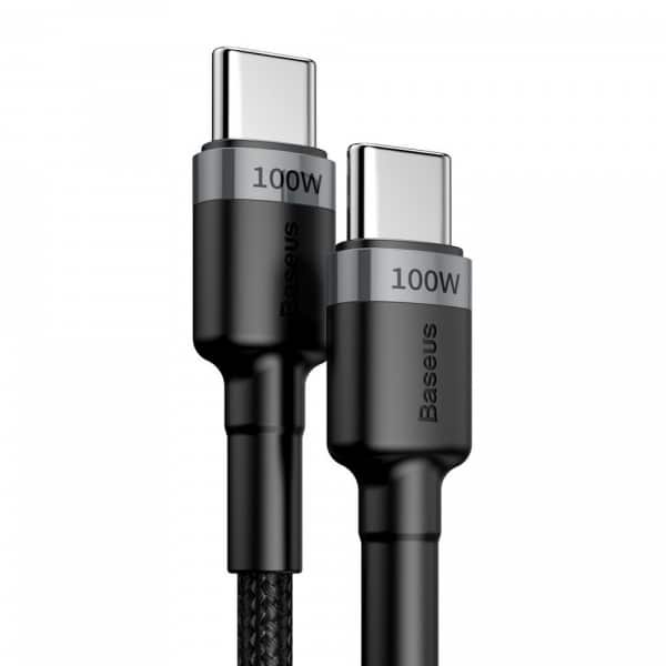 USB-C To USB-C Καλώδιο Baseus Cafule, 100w, 5a, 2m, Grey Catklf-Alg1 - Image 4