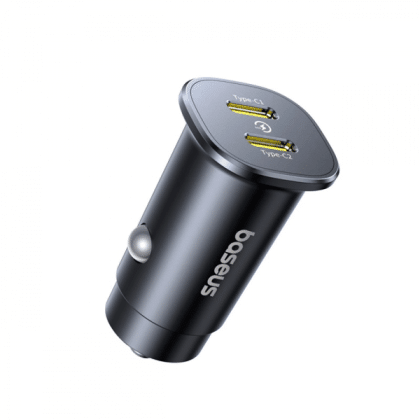 Car Charger Baseus Gotrip, 30w, 3a, 2 X USB-C, Black