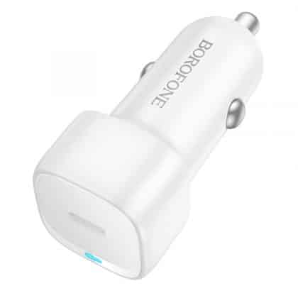 Car Charger Borofone Bz34a Cloud, 20w, 3a, 1 X USB-C, White
