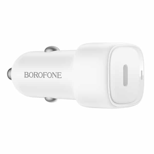 Car Charger Borofone Bz34a Cloud, 20w, 3a, 1 X USB-C, White - Image 2
