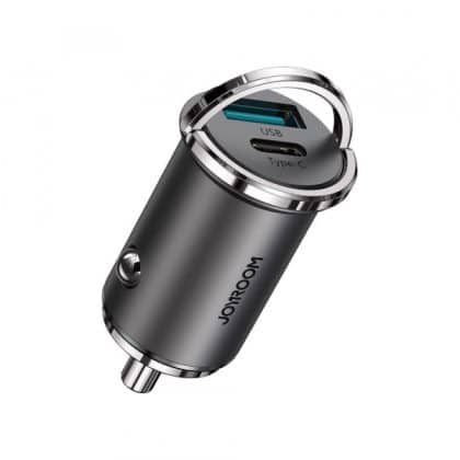 Car Charger Joyroom C-A35, 45w, 5a, 1 X USB-A - 1 X USB-C, Grey