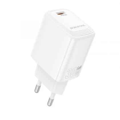 Wall Charger Borofone Bn28 Fuente, 30w, 3a, 1 X USB-C, White