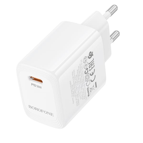 Wall Charger Borofone Bn28 Fuente, 30w, 3a, 1 X USB-C, White - Image 4