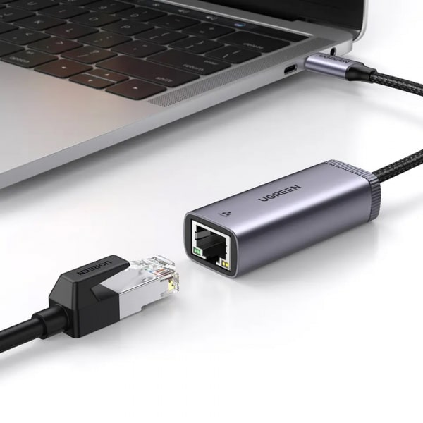 Ethernet Adapter Ugreen Cm483, Rj45, USB-C, Grey - Image 3