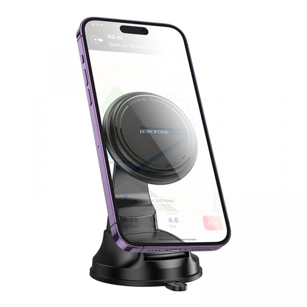 Magnetic Car Holder Borofone Bh136 Parker, 4.5inch - 7inch, Black - Image 2