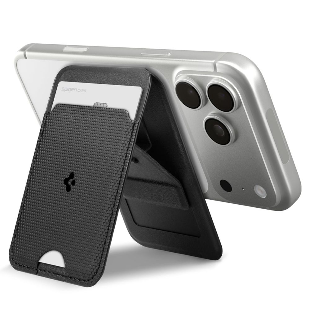 Spigen S314-1 Slim Fold Tripod Magsafe Universal Magnetic Card Holder Black - Image 9