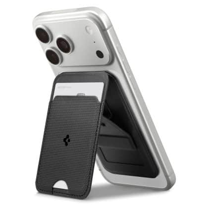 Spigen S314-3 Slim Fold Tripod Magsafe Universal Magnetic Card Holder Black