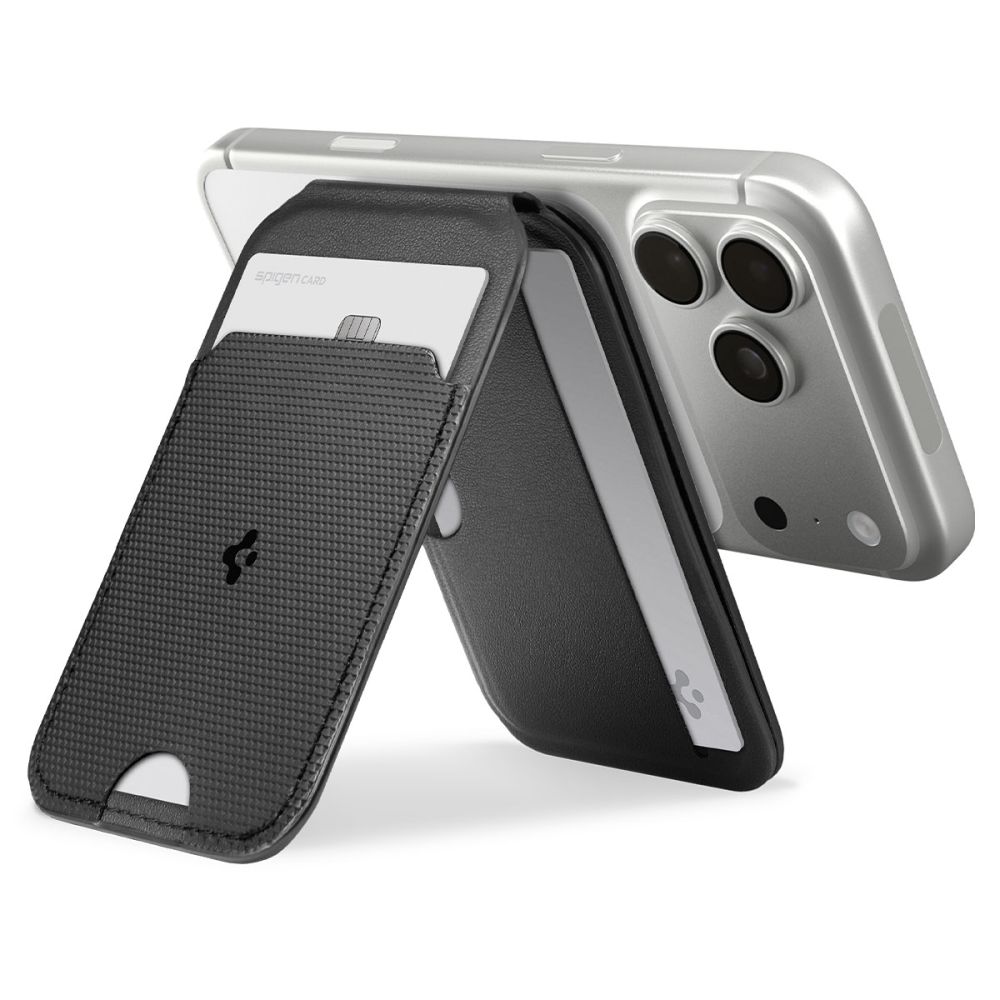 Spigen S314-2 Slim Fold Tripod Magsafe Universal Magnetic Card Holder Black - Image 2