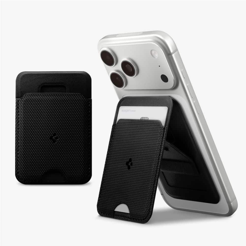 Spigen S314-1 Slim Fold Tripod Magsafe Universal Magnetic Card Holder Black - Image 11