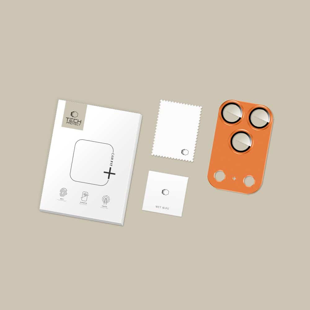 Προστατευτικό κάμερας Tech-Protect Camfull Fit+ iPhone 17 Pro Cosmic Orange - Image 4