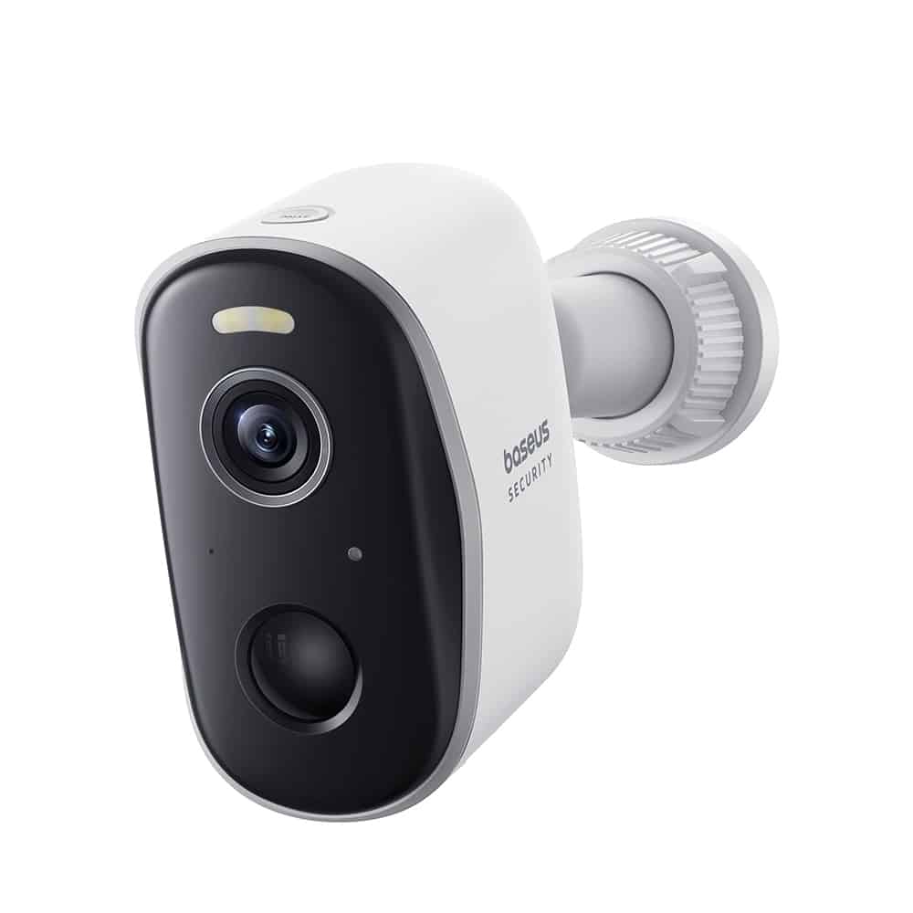 Baseus - Outdoor Camera Security N1 Plus (s0ty002131) - 2k, 16gb, 2 Camera Kit, Two-Way Talk, Night Vision, Ip67 - Moon White - Image 4