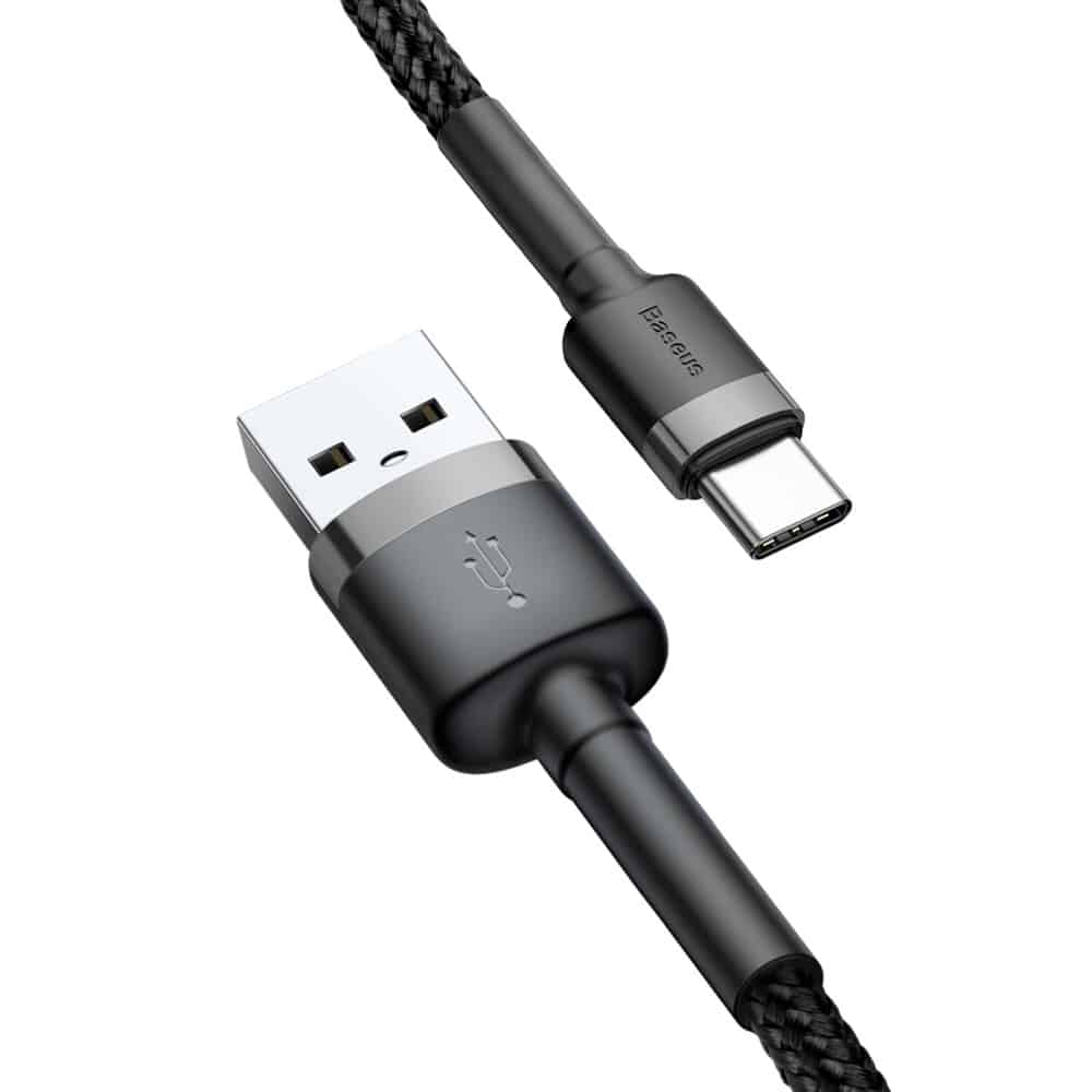 Baseus Cafule USB Type-C Καλώδιο 100cm Grey/Black - Image 2