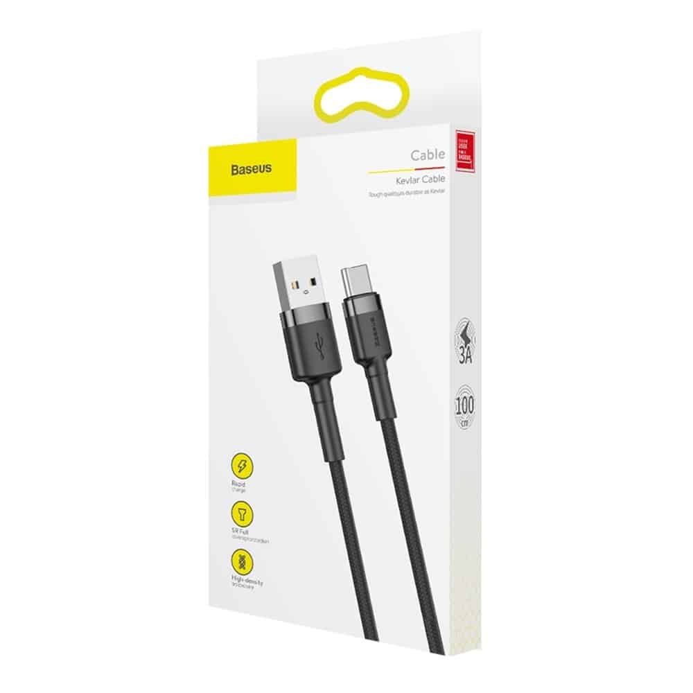 Baseus Cafule USB Type-C Καλώδιο 100cm Grey/Black - Image 7