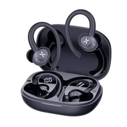 Techsuit - Premium Wireless Earbuds Airtune 100 (cw4) - Bluetooth V5.4, 400mah, Ipx4 - Black