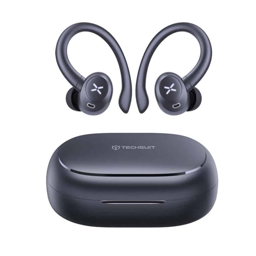 Techsuit - Premium Wireless Earbuds Airtune 100 (cw4) - Bluetooth V5.4, 400mah, Ipx4 - Black - Image 2