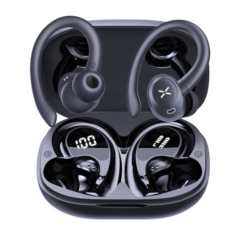 Techsuit - Premium Wireless Earbuds Airtune 100 (cw4) - Bluetooth V5.4, 400mah, Ipx4 - Black - Image 4