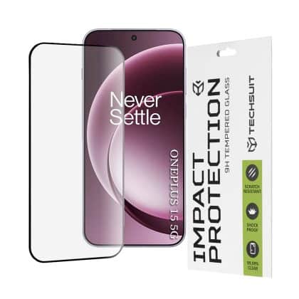 Techsuit - 111d Full Cover / Full Glue Glass - Oneplus 15 - Black